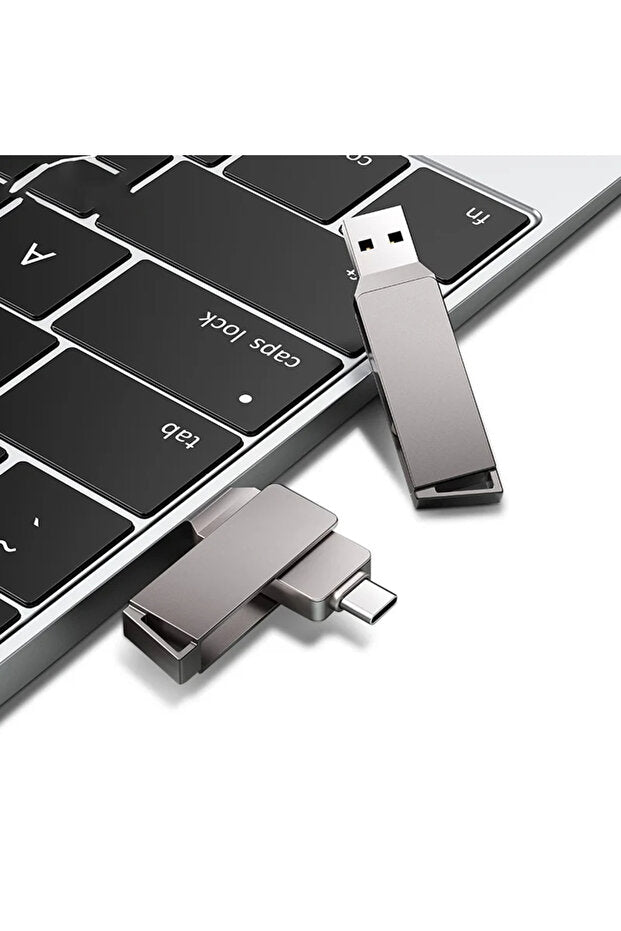 Techsuit THSM20 Dual USB 3.0 / USB-C Flash Drive 128GB - Grey