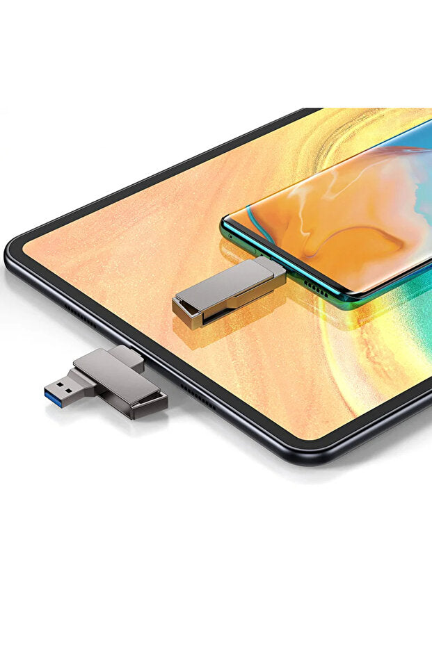 Techsuit THSM20 Dual USB 3.0 / USB-C Flash Drive 128GB - Grey