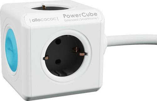 Allocacoc PowerCube Extended Smarthome - Πολύπριζο με 4 Υποδοχές και Σύνδεση με Smartphone - Grey (10753/DEEXSH)