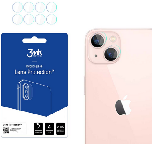 3MK Hybrid Glass Camera Protector - Αντιχαρακτικό Υβριδικό Προστατευτικό Γυαλί για Φακό Κάμερας Apple iPhone 14 - 4 Τεμάχια (