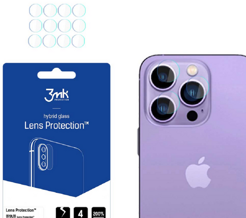 3MK Hybrid Glass Camera Protector - Αντιχαρακτικό Υβριδικό Προστατευτικό Γυαλί για Φακό Κάμερας Apple iPhone 14 Pro / 14 Pro 