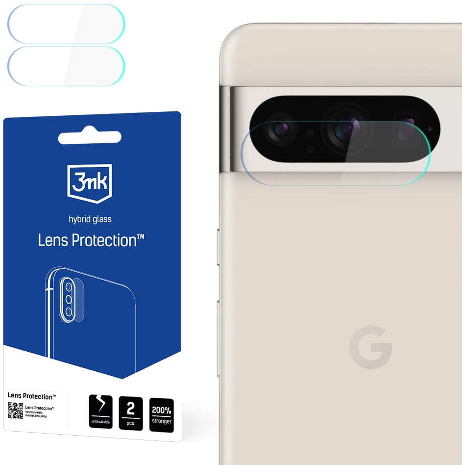 3MK Hybrid Glass Camera Protector - Αντιχαρακτικό Υβριδικό Προστατευτικό Γυαλί για Φακό Κάμερας Google Pixel 8 Pro - 4 Τεμάχι