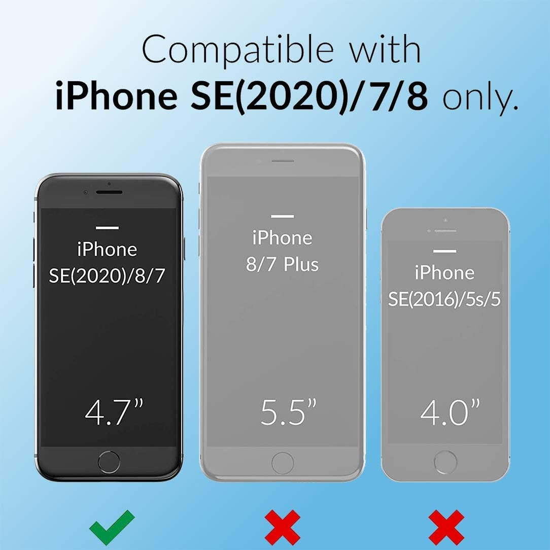 iCarer Vintage Series Curved Edge - Δερμάτινη Θήκη Apple iPhone SE 2022 / 2020 / 8 / 7 - Black (RI701)