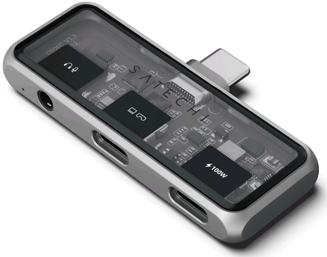 Αντάπτορας Satechi Mobile XR Hub with Audio για Γυαλιά AR/XR Type-C (male) σε 1 x Type-C 100W / 1 x Type-C 10Gbps 4K@60Hz / 1
