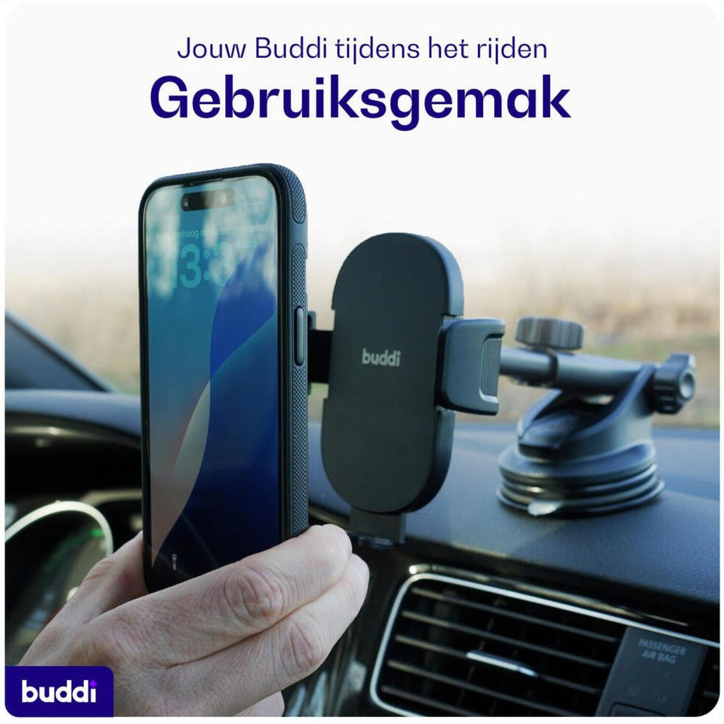 Αυτοκόλλητη Βάση με Βεντούζα για Ταμπλό Buddi Way Universal για Βάσεις Αυτοκίνητου (Χωρίς Βάση) - Black (8719246496813)