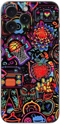 Αυτοκόλλητο Skin Προστασίας Πλάτης - Apple iPhone 15 Pro - Gams Premium Vinyl Skin Back Plate - 3D Neon (GAMS-VNL-SKIN-3DN-00