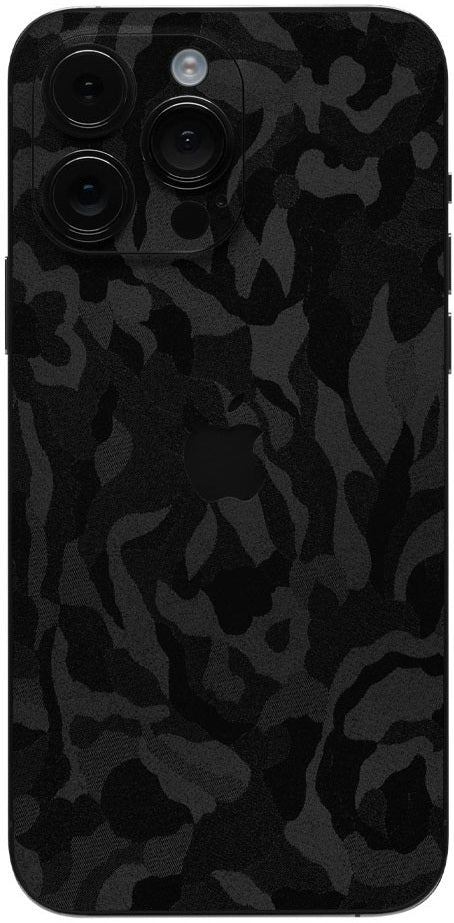 Αυτοκόλλητο Skin Προστασίας Πλάτης - Apple iPhone 15 Pro - Gams Premium Vinyl Skin Back Plate - Camo Black (GAMS-VNL-SKIN-CB-