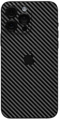 Αυτοκόλλητο Skin Προστασίας Πλάτης - Apple iPhone 15 Pro - Gams Premium Vinyl Skin Back Plate - Carbon Fiber Black (GAMS-VNL-