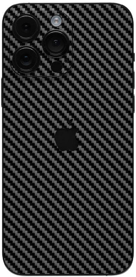 Αυτοκόλλητο Skin Προστασίας Πλάτης - Apple iPhone 15 Pro - Gams Premium Vinyl Skin Back Plate - Carbon Fiber Black (GAMS-VNL-