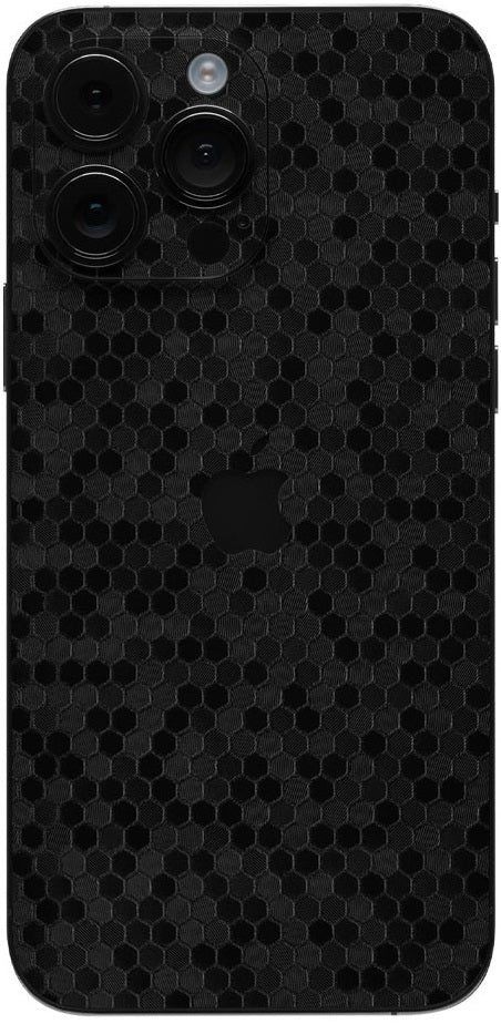 Αυτοκόλλητο Skin Προστασίας Πλάτης - Apple iPhone 15 Pro - Gams Premium Vinyl Skin Back Plate - Honeycomb Black (GAMS-VNL-SKI