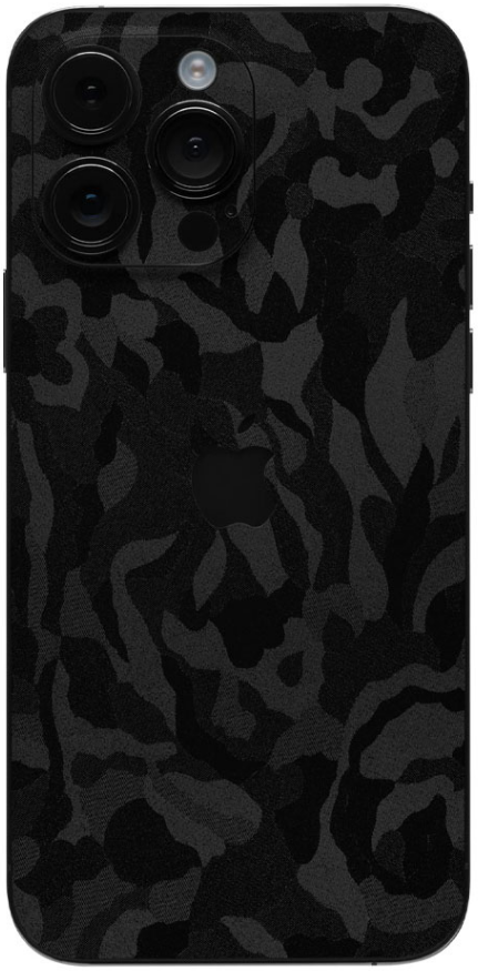 Αυτοκόλλητο Skin Προστασίας Πλάτης - Apple iPhone 15 Pro Max - Gams Premium Vinyl Skin Back Plate - Camo Black (GAMS-VNL-SKIN