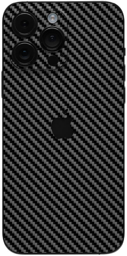Αυτοκόλλητο Skin Προστασίας Πλάτης - Apple iPhone 15 Pro Max - Gams Premium Vinyl Skin Back Plate - Carbon Fiber Black (GAMS-
