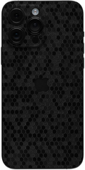 Αυτοκόλλητο Skin Προστασίας Πλάτης - Apple iPhone 15 Pro Max - Gams Premium Vinyl Skin Back Plate - Honeycomb Black (GAMS-VNL