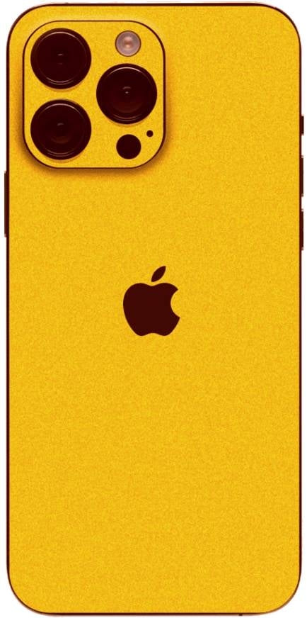 Αυτοκόλλητο Skin Προστασίας Πλάτης - Apple iPhone 15 Pro Max - Gams Premium Vinyl Skin Back Plate - Yellow Satin (GAMS-VNL-SK