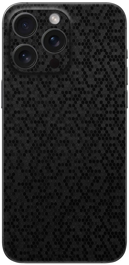 Αυτοκόλλητο Skin Προστασίας Πλάτης - Apple iPhone 16 Pro Max - Gams Premium Vinyl Skin Back Plate - Honeycomb Black (GAMS-VNL