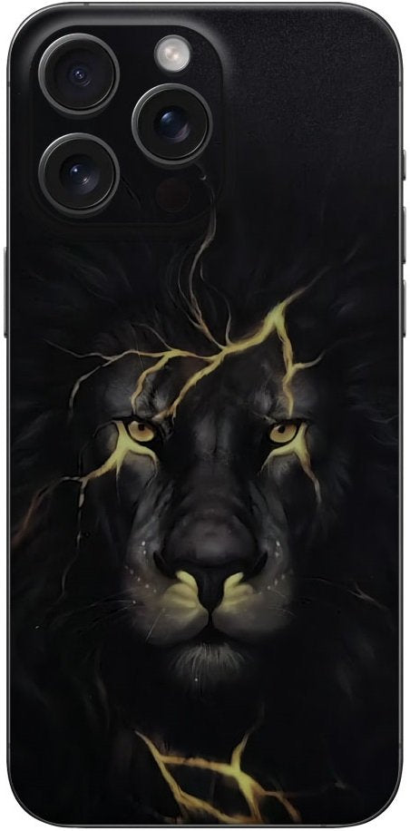 Αυτοκόλλητο Skin Προστασίας Πλάτης iPhone 15 Pro Max Gams Premium Vinyl Skin Back Plate Φωσφορίζον - Luminus Lion (GAMS-VNL-S