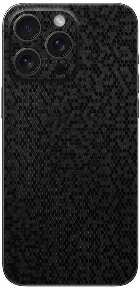 Αυτοκόλλητο Skin Προστασίας Πλάτης iPhone 16 Gams Premium Vinyl Skin Back Plate - Honeycomb Black (GAMS-VNL-SKIN-HBK-001-086)