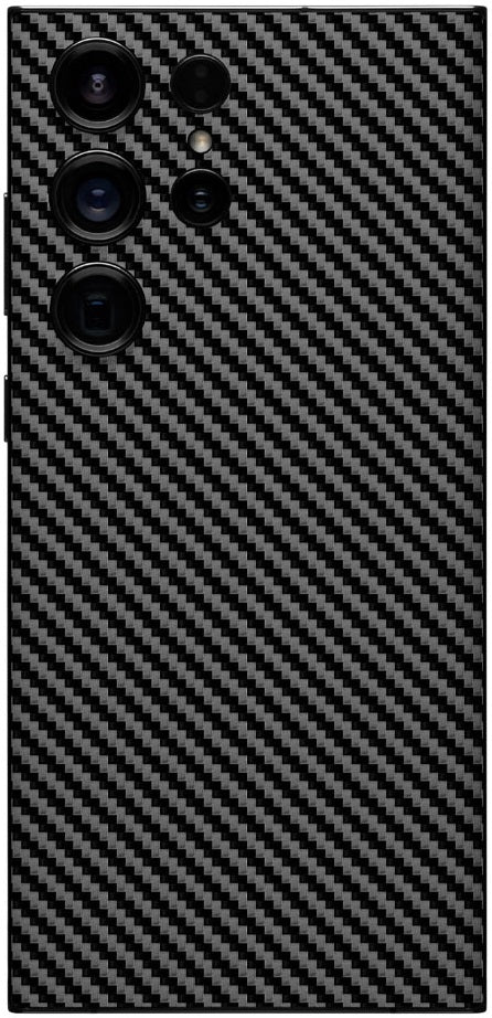 Αυτοκόλλητο Skin Προστασίας Πλάτης - Samsung Galaxy S24 Ultra - Gams Premium Vinyl Skin Back Plate - Carbon Fiber Black (GAMS