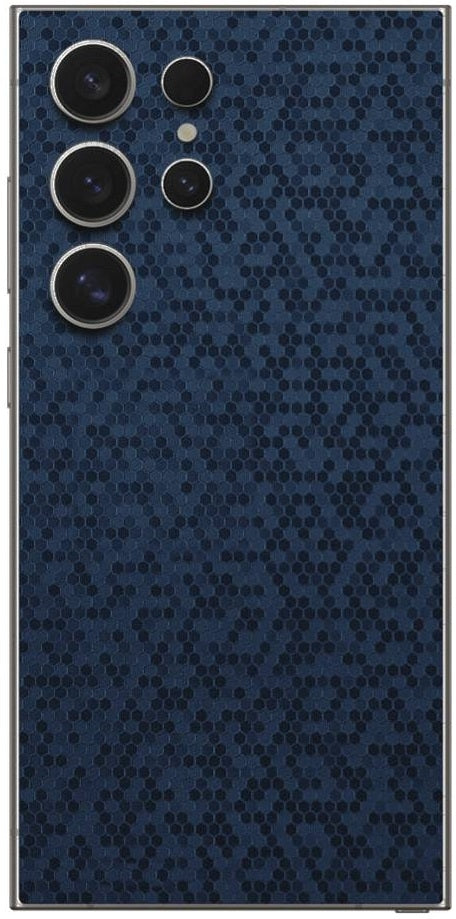 Αυτοκόλλητο Skin Προστασίας Πλάτης - Samsung Galaxy S24 Ultra - Gams Premium Vinyl Skin Back Plate - Honeycomb Blue (GAMS-VNL