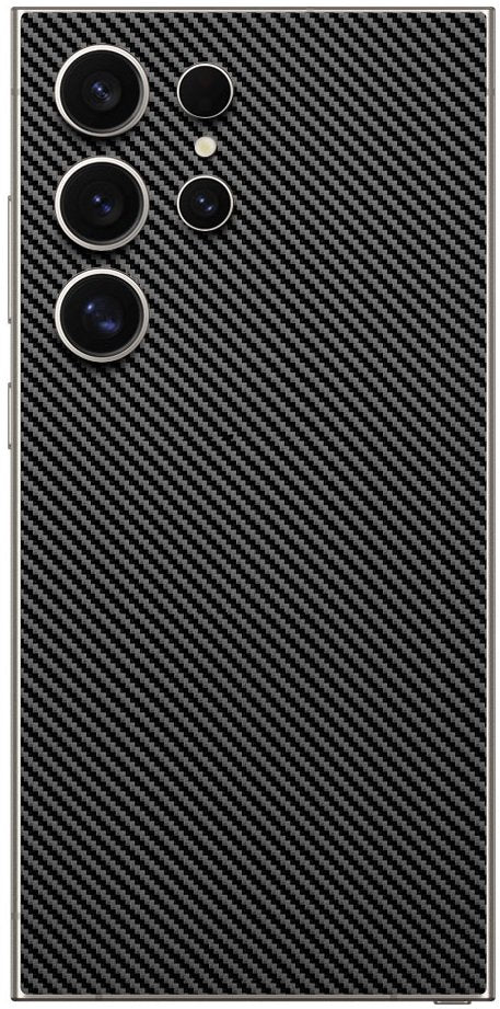 Αυτοκόλλητο Skin Προστασίας Πλάτης Samsung Galaxy S25 Ultra Gams Premium Vinyl Skin Back Plate - Carbon Fiber Black (GAMS-VNL