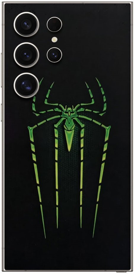 Αυτοκόλλητο Skin Προστασίας Πλάτης Samsung Galaxy S25 Ultra Gams Premium Vinyl Skin Back Plate Φωσφορίζον - Luminus Spider (G