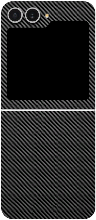 Αυτοκόλλητο Skin Προστασίας Πλάτης - Samsung Galaxy Z Flip6 - Gams Premium Vinyl Skin Back Plate - Carbon Fiber Black (GAMS-V