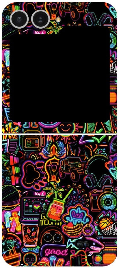 Αυτοκόλλητο Skin Προστασίας Πλάτης - Samsung Galaxy Z Flip6 - Gams Premium Vinyl Skin Back Plate - 3D Neon (GAMS-VNL-SKIN-3DN