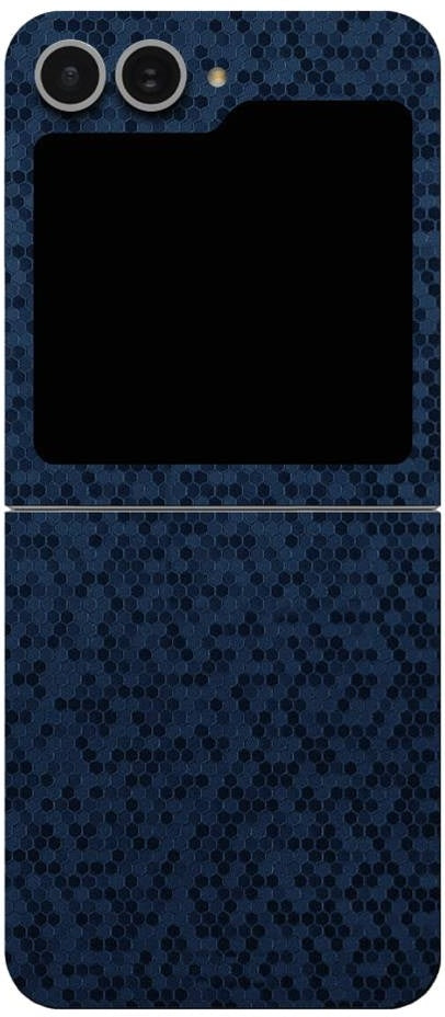 Αυτοκόλλητο Skin Προστασίας Πλάτης - Samsung Galaxy Z Flip6 - Gams Premium Vinyl Skin Back Plate - Honeycomb Blue (GAMS-VNL-S