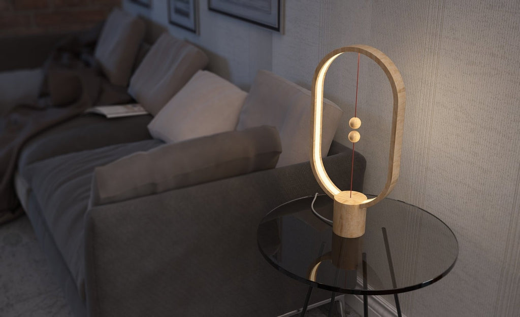 Allocacoc Heng Balance Lamp Ellipse - Διακοσμητικό Φωτιστικό με Μαγνητικό Διακόπτη - Light Wood - 2 Έτη Εγγύηση (DH0037/HBLEU
