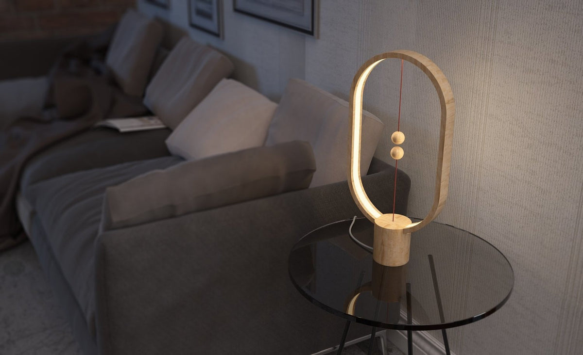 Allocacoc Heng Balance Lamp Ellipse - Διακοσμητικό Φωτιστικό με Μαγνητικό Διακόπτη - Light Wood - 2 Έτη Εγγύηση (DH0037/HBLEU