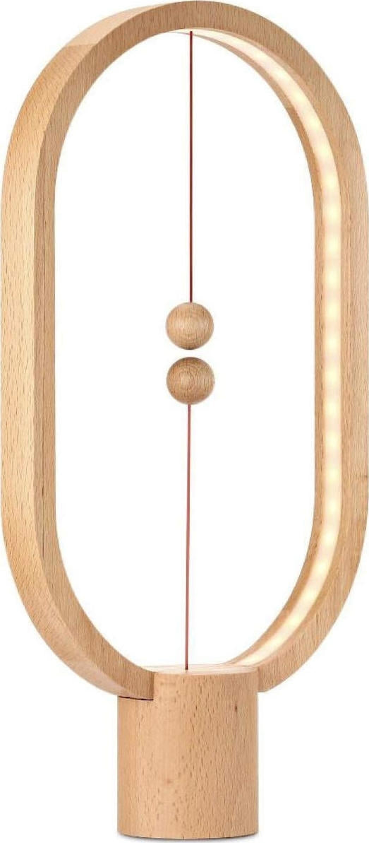 Allocacoc Heng Balance Lamp Ellipse - Διακοσμητικό Φωτιστικό με Μαγνητικό Διακόπτη - Light Wood - 2 Έτη Εγγύηση (DH0037/HBLEU