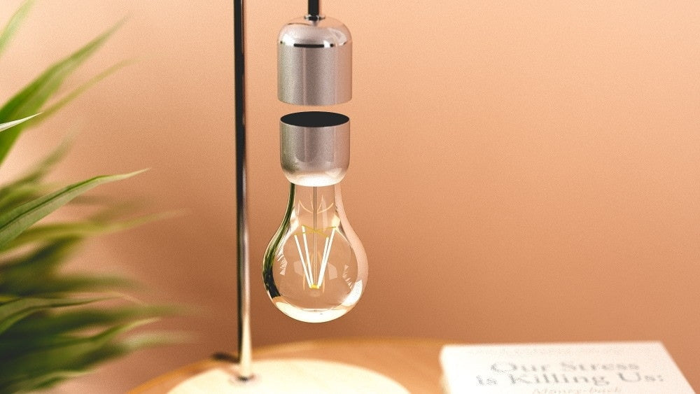 Allocacoc Levitating Light Bulb Table Lamp - Μαγνητικό Αιωρούμενο Επιτραπέζιο Φωτιστικό - Silver (DH0106/EULELP)