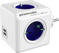 Allocacoc PowerCube Original USB - Πολύπριζο Με 4 Υποδοχές - 2 Θύρες USB - Blue - 2 Έτη Εγγύηση (1202BL/DEOUPC)
