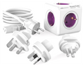 Allocacoc PowerCube Rewirable - Πολύπριζο με 4 Υποδοχές Type-F 1500W / 3 x Βύσματα US / UK / AU & 1 x Καλώδιο IEC EU 100cm - 