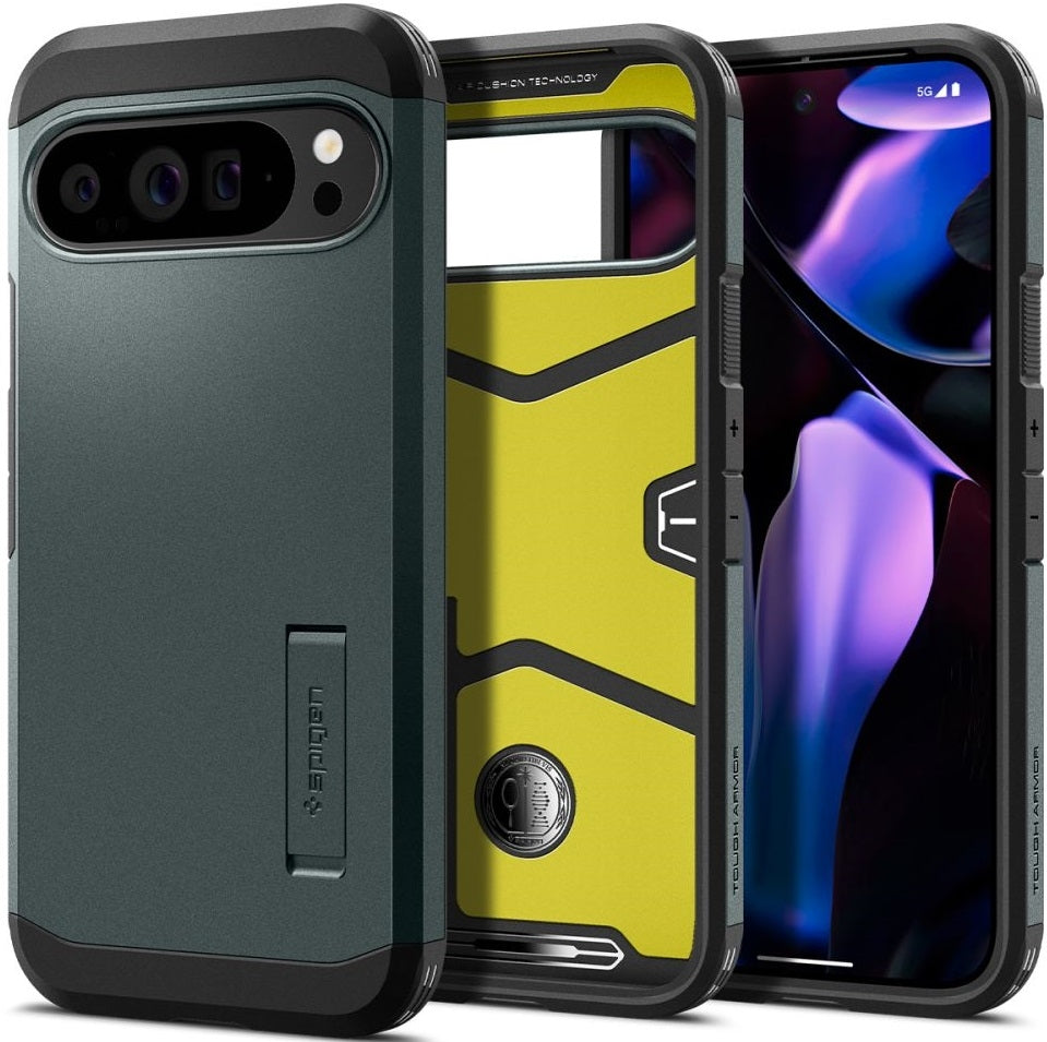 Ανθεκτική Σκληρή Θήκη - Google Pixel 9 Pro XL - Spigen Tough Armor - Abyss Green (ACS07728)
