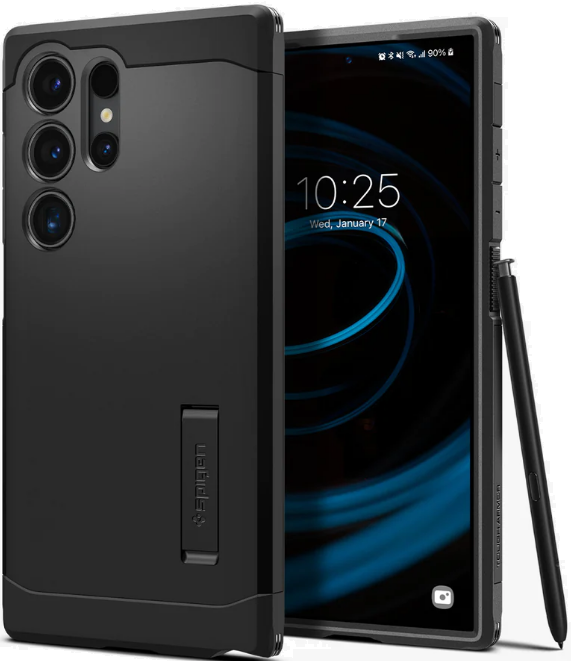 Ανθεκτική Σκληρή Θήκη - Samsung Galaxy S24 Ultra - Spigen Tough Armor - Black (ACS07300)