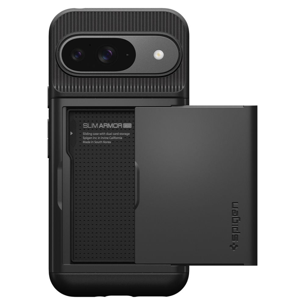 Ανθεκτική Θήκη με Υποδοχή για Κάρτες - Google Pixel 9 / 9 Pro - Spigen Slim Armor CS - Black (ACS07695)