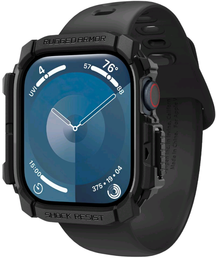 Ανθεκτική Θήκη Σιλικόνης - Apple Watch 11 / 10 42mm - Spigen Rugged Armor - Matte Black (ACS08585)