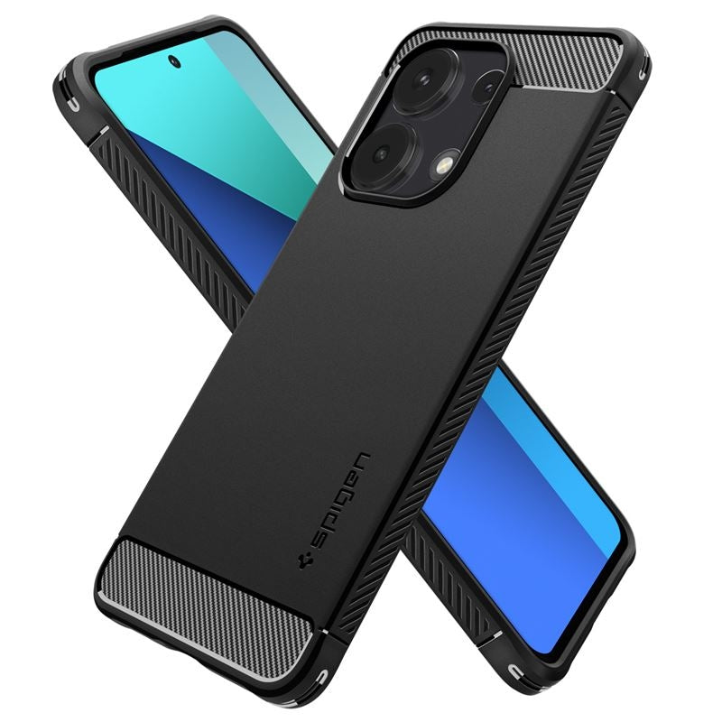 Ανθεκτική Θήκη Σιλικόνης - Xiaomi Redmi Note 13 4G - Spigen Rugged Armor - Matte Black (ACS07664)