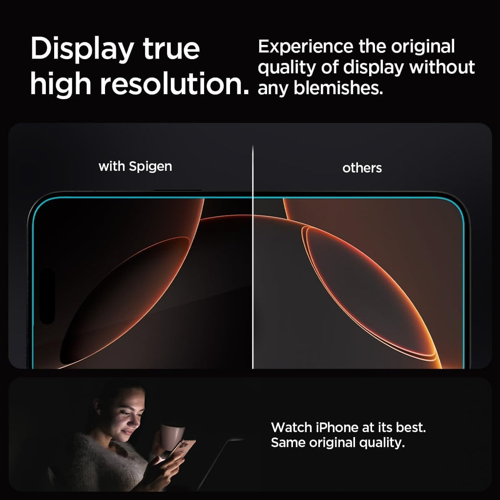 Αντιχαρακτικό Γυαλί Προστασίας iPhone 18 Pro Max / 17 Pro Max / 16 Pro Max - Spigen Tempered Glass Sensor Protected GLAS.tR E