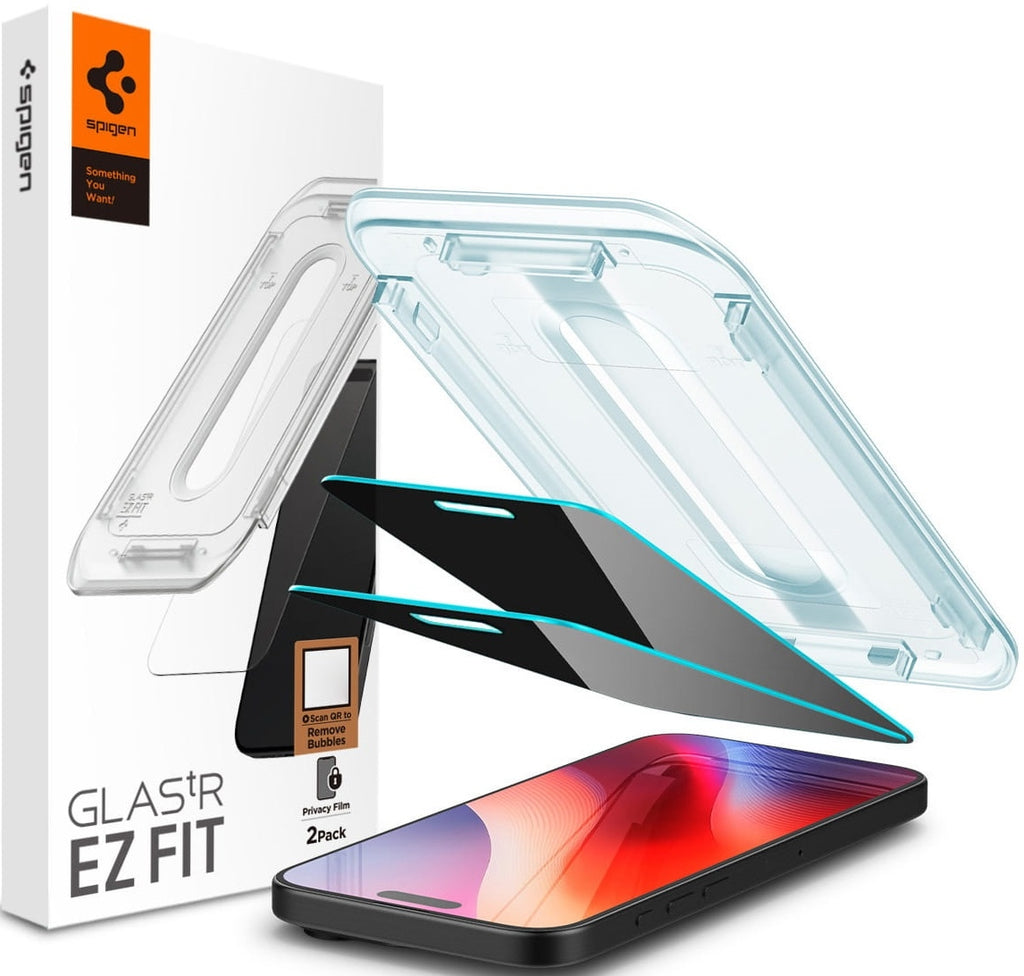 Αντιχαρακτικό Γυαλί Προστασίας iPhone 17 / 17 Pro / 16 Pro - Spigen Privacy Tempered Glass GLAS.tR EZ Fit Απορρήτου Οθόνης - 