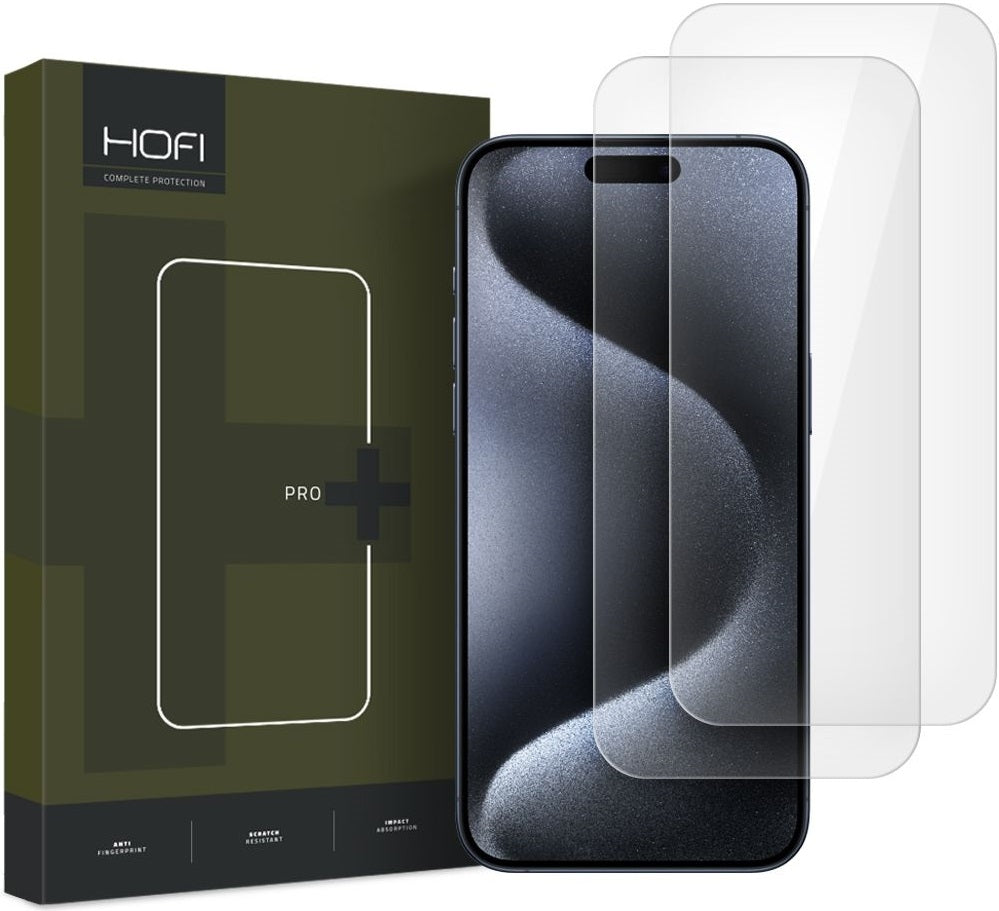Αντιχαρακτικό Γυαλί Οθόνης - Apple iPhone 17 / 17 Pro / 16 Pro - Hofi Premium Pro+ Tempered Glass - 2 Τεμάχια - Clear (590630