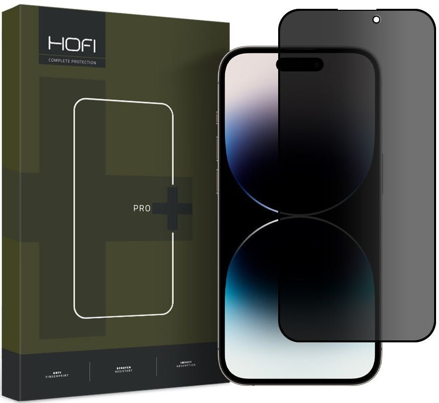 Αντιχαρακτικό Γυαλί Προστασίας Apple iPhone 14 Pro Max - Hofi Anti Spy Pro+ Tempered Glass Privacy Full Face Απορρήτου Οθόνης