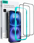 Αντιχαρακτικό Γυαλί Προστασίας Apple iPhone 16 / 15 - ESR Tempered Glass FullFace Οθόνης - 2 Τεμάχια - Black (4894240235935)
