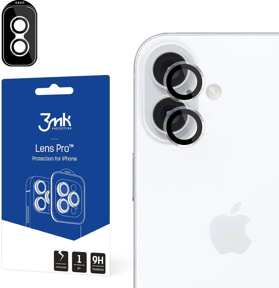 Αντιχαρακτικό Γυαλί Προστασίας Apple iPhone 16 / 16 Plus - 3MK Lens Protection Pro για Φακό Κάμερας - Transparent (5903108588