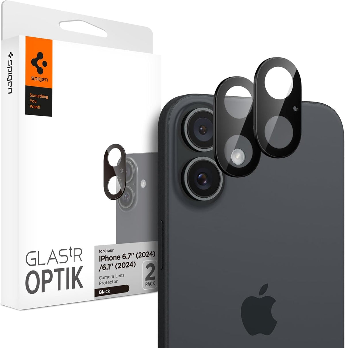 Αντιχαρακτικό Γυαλί Προστασίας Apple iPhone 16 / 16 Plus - Spigen GLAS.tR OPTIK Camera Lens Protector για Φακό Κάμερας - 2 Τε