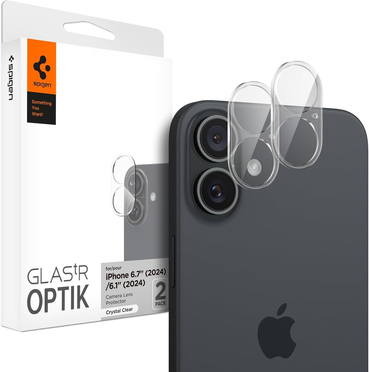 Αντιχαρακτικό Γυαλί Προστασίας Apple iPhone 16 / 16 Plus - Spigen GLAS.tR OPTIK Camera Lens Protector για Φακό Κάμερας - 2 Τε