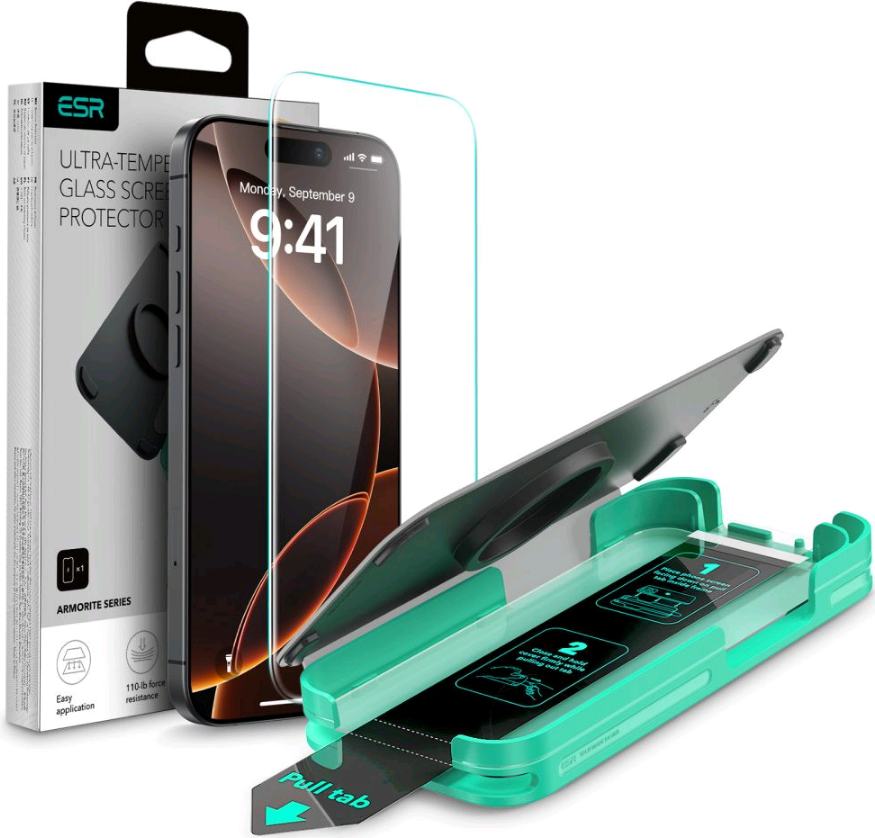 Αντιχαρακτικό Γυαλί Προστασίας Apple iPhone 16 Pro - ESR Armorite Ultra Tempered Glass Οθόνης - Clear (4894240236055)