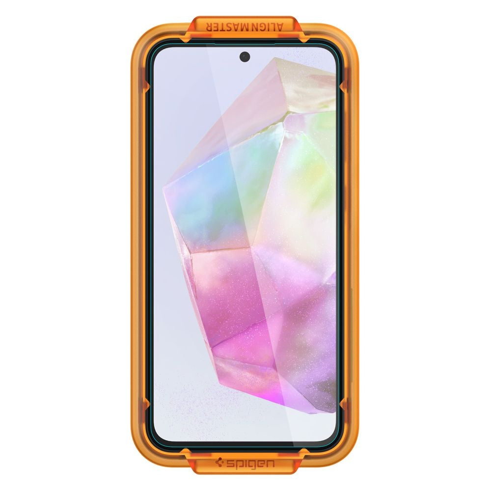 Αντιχαρακτικό Γυάλινο Tempered Glass - Samsung Galaxy A35 - Spigen GLAS.tR ALIGNmaster - Clear - 2 Τεμάχια (AGL07772)