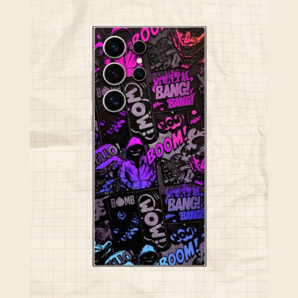 Αυτοκόλλητο Skin Προστασίας Πλάτης Samsung Galaxy S25 Ultra Gams Premium Vinyl Skin Back Plate - 3D Neonbomb (GAMS-VNL-SKIN-3